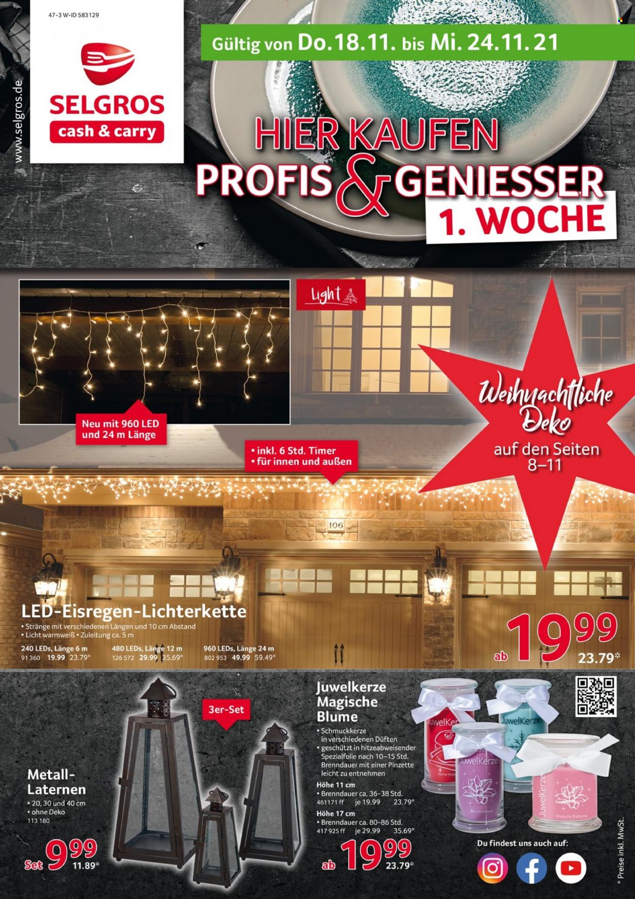 Selgros Prospekte  - 18.11.2021 - 24.11.2021. Seite 1