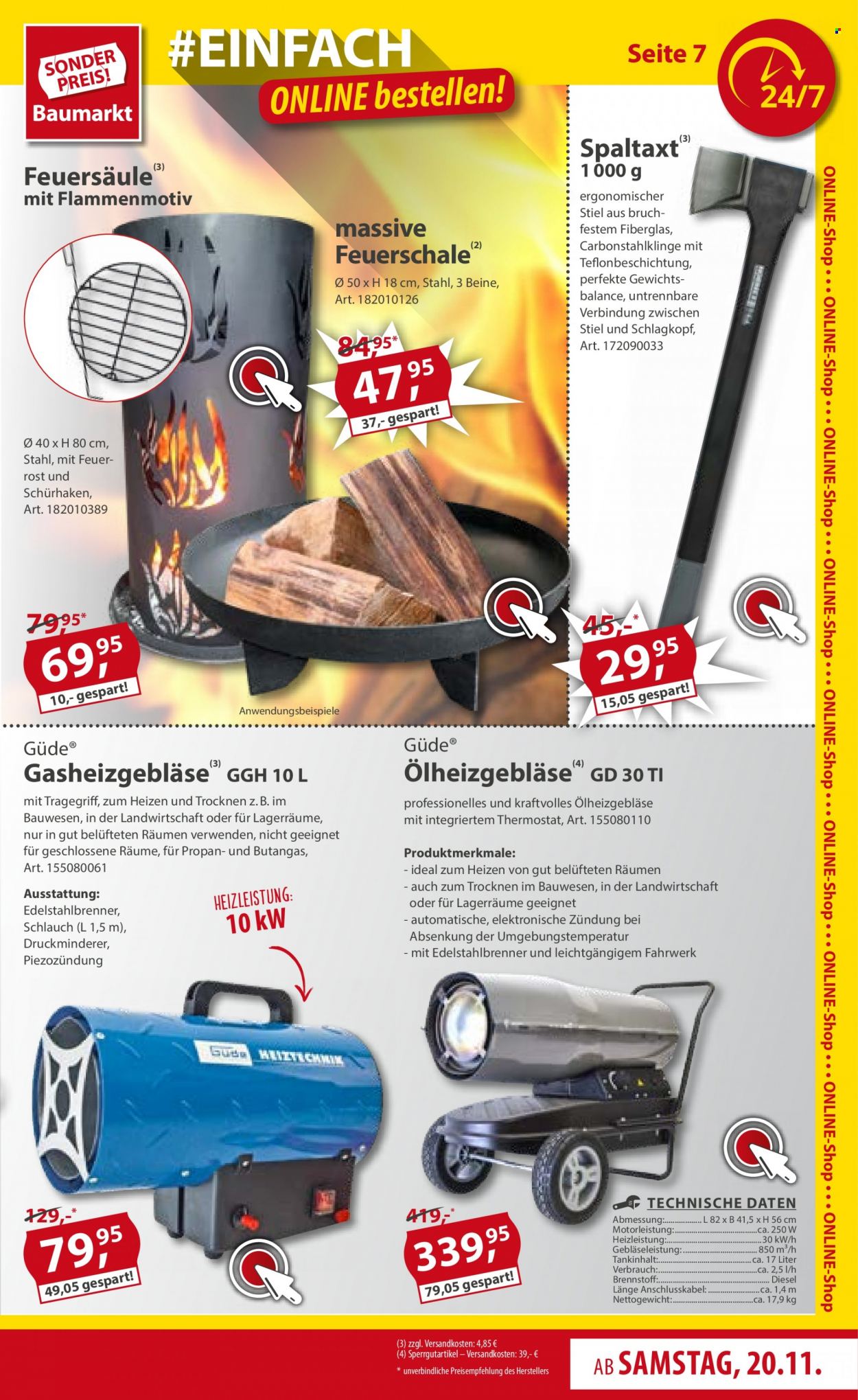 Sonderpreis-Baumarkt Prospekte  - 20.11.2021 - 26.11.2021. Seite 7