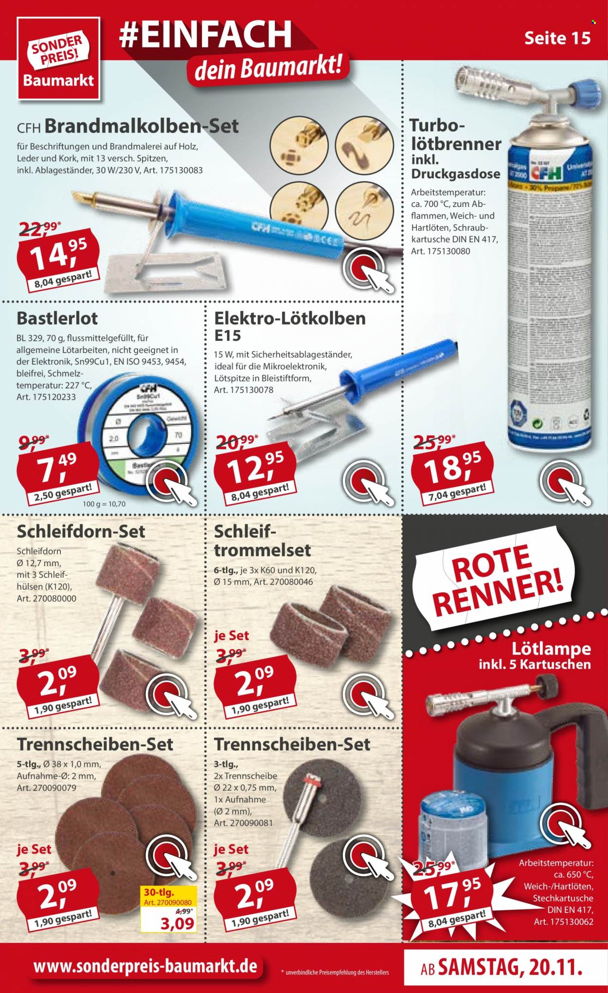 Sonderpreis-Baumarkt Prospekte  - 20.11.2021 - 26.11.2021. Seite 15