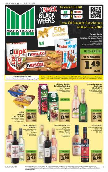 Prospekte Marktkauf - 15.11.2021 - 20.11.2021.