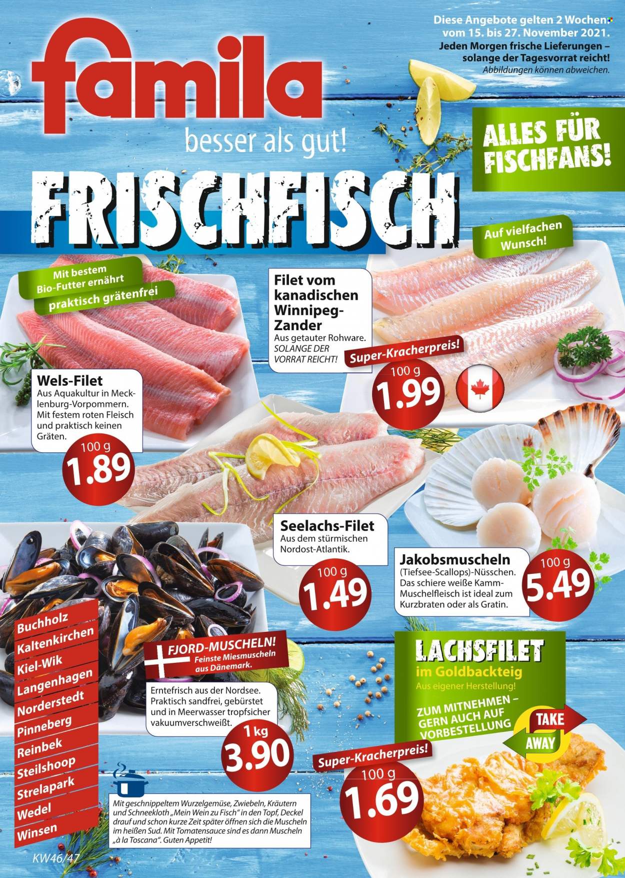 famila Prospekte  - 15.11.2021 - 27.11.2021. Seite 1