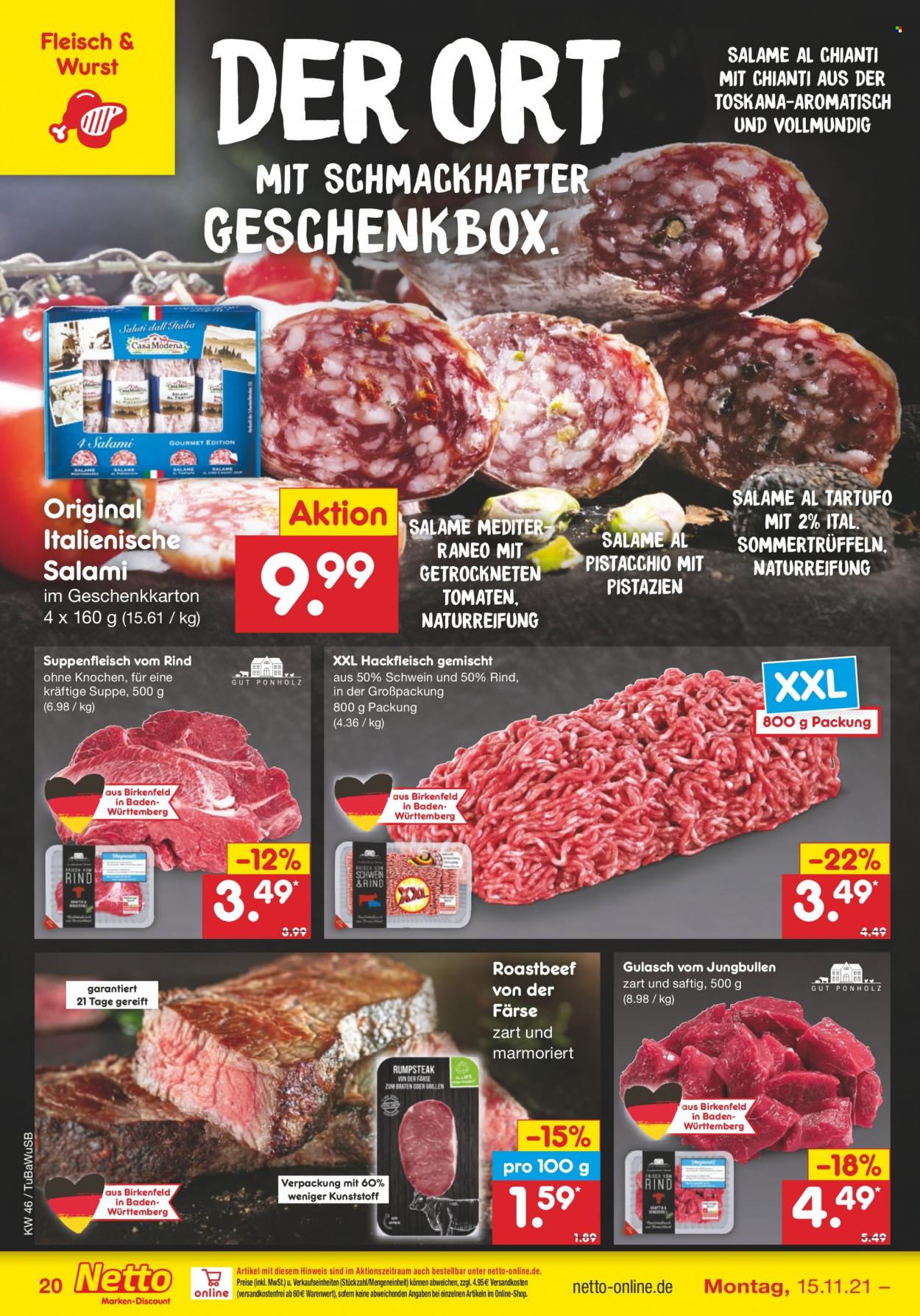 Netto Marken-Discount Prospekte  - 15.11.2021 - 20.11.2021. Seite 20