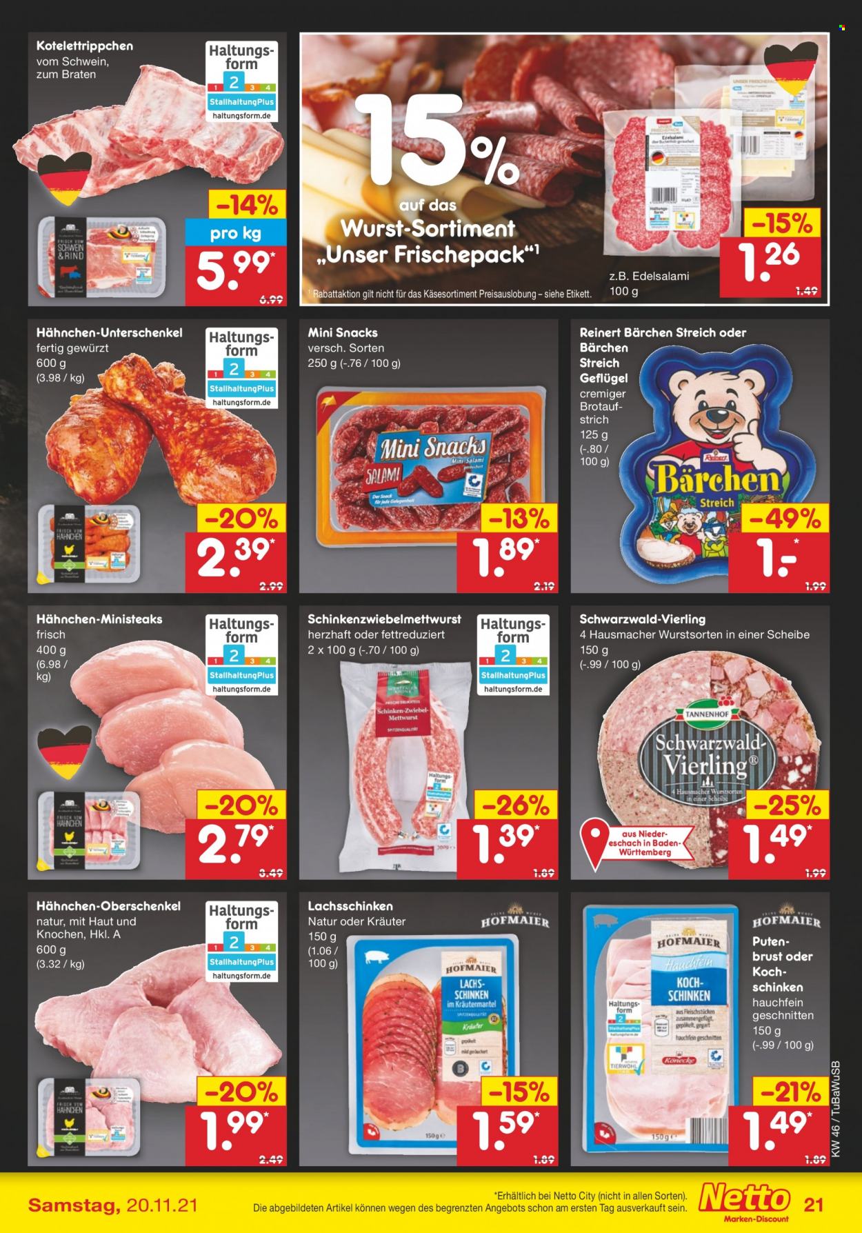 Netto Marken-Discount Prospekte  - 15.11.2021 - 20.11.2021. Seite 21