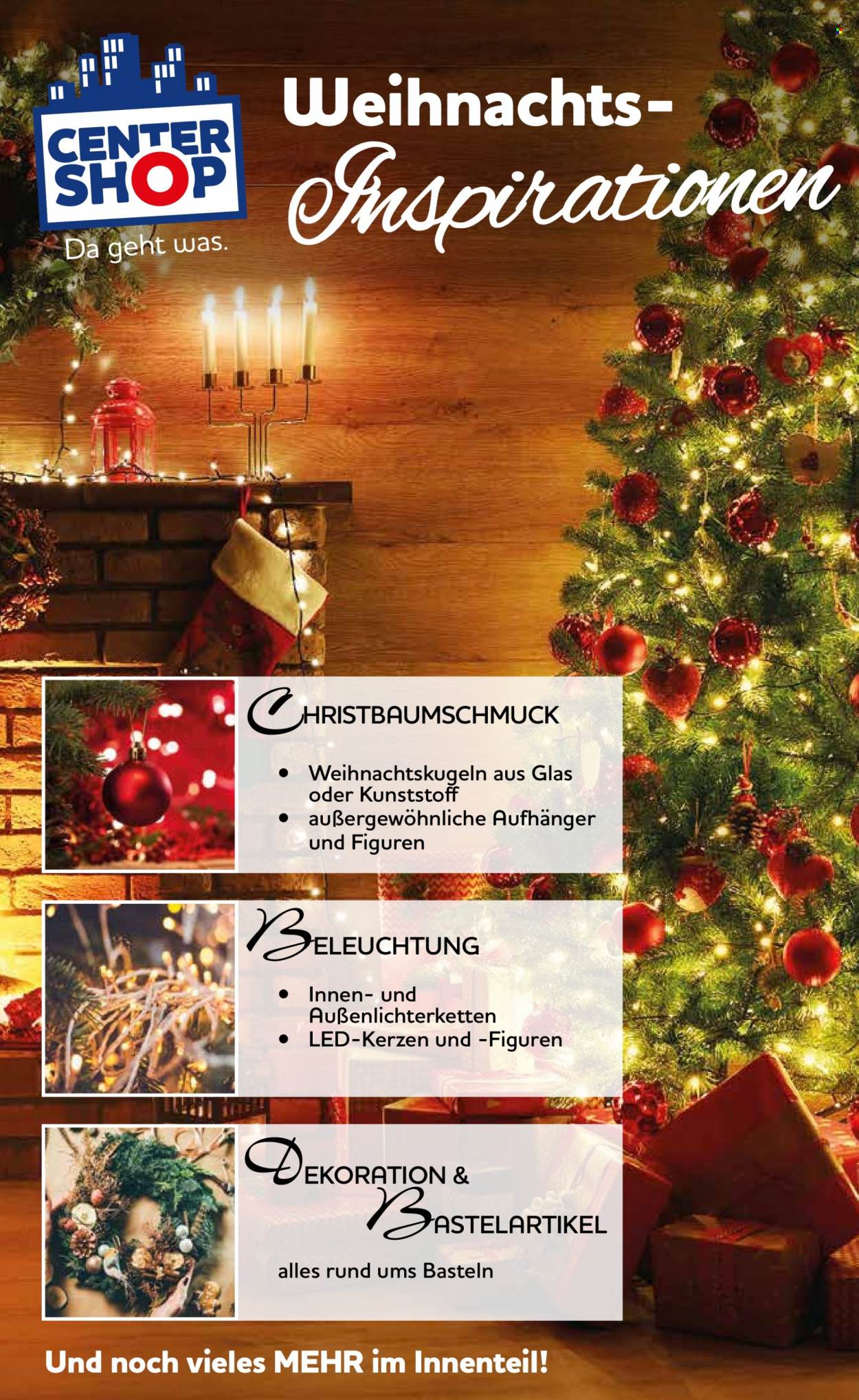 thumbnail - Prospekte CENTERSHOP - Produkte in Aktion - Kerze, Weihnachtskugeln. Seite 1.