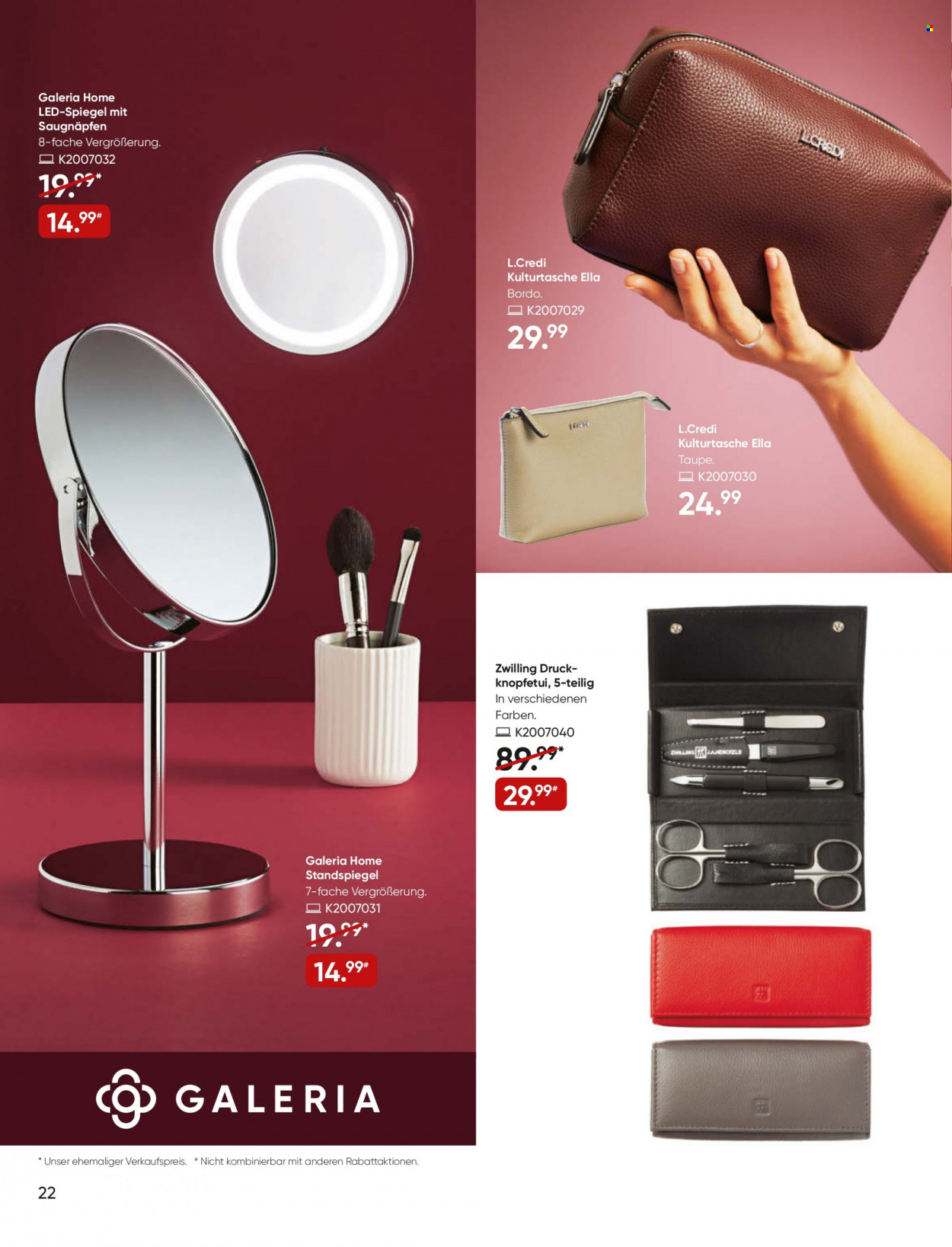 GALERIA Karstadt Kaufhof Prospekte  - 17.11.2021 - 23.11.2021. Seite 22