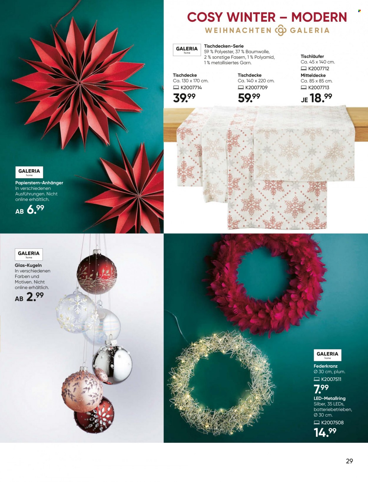 GALERIA Karstadt Kaufhof Prospekte  - 17.11.2021 - 23.11.2021. Seite 29
