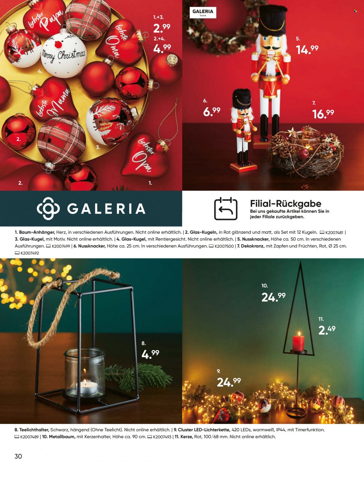 GALERIA Karstadt Kaufhof Prospekte  - 17.11.2021 - 23.11.2021. Seite 30