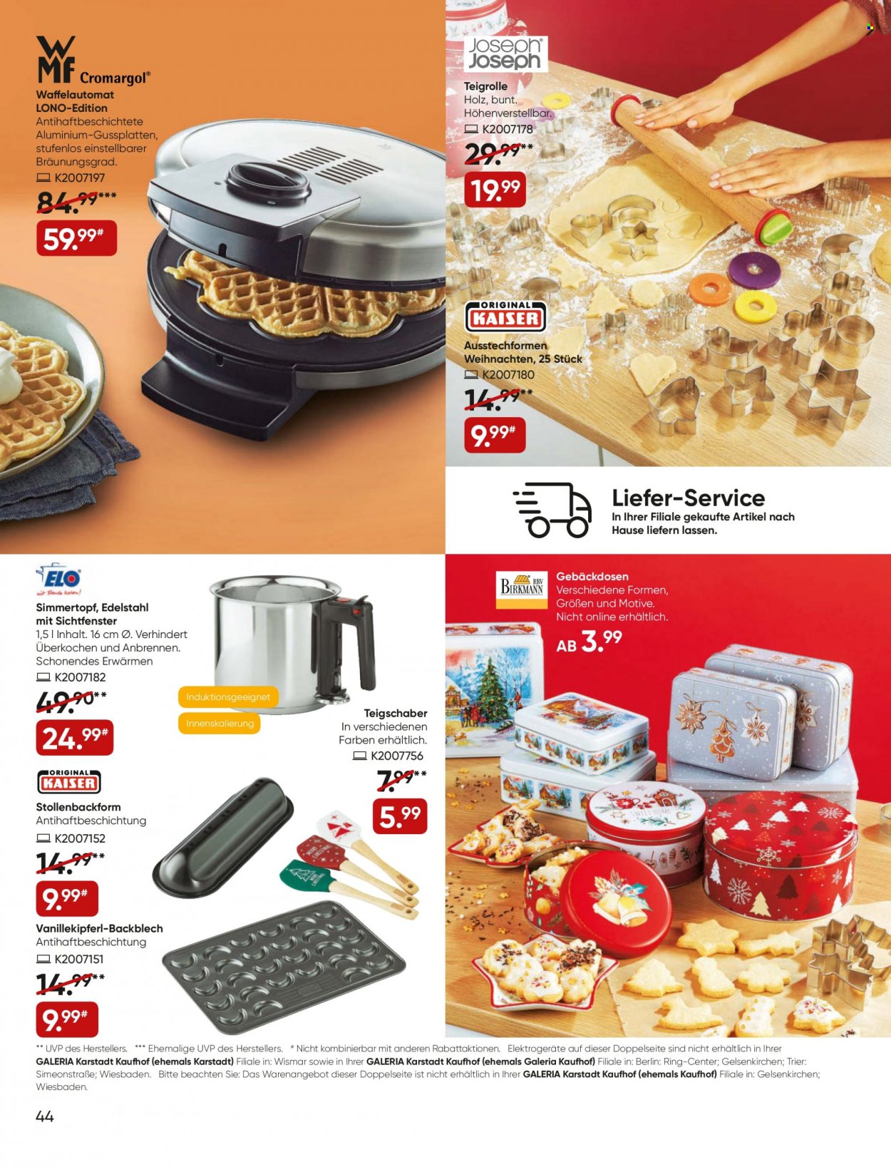 GALERIA Karstadt Kaufhof Prospekte  - 17.11.2021 - 23.11.2021. Seite 44