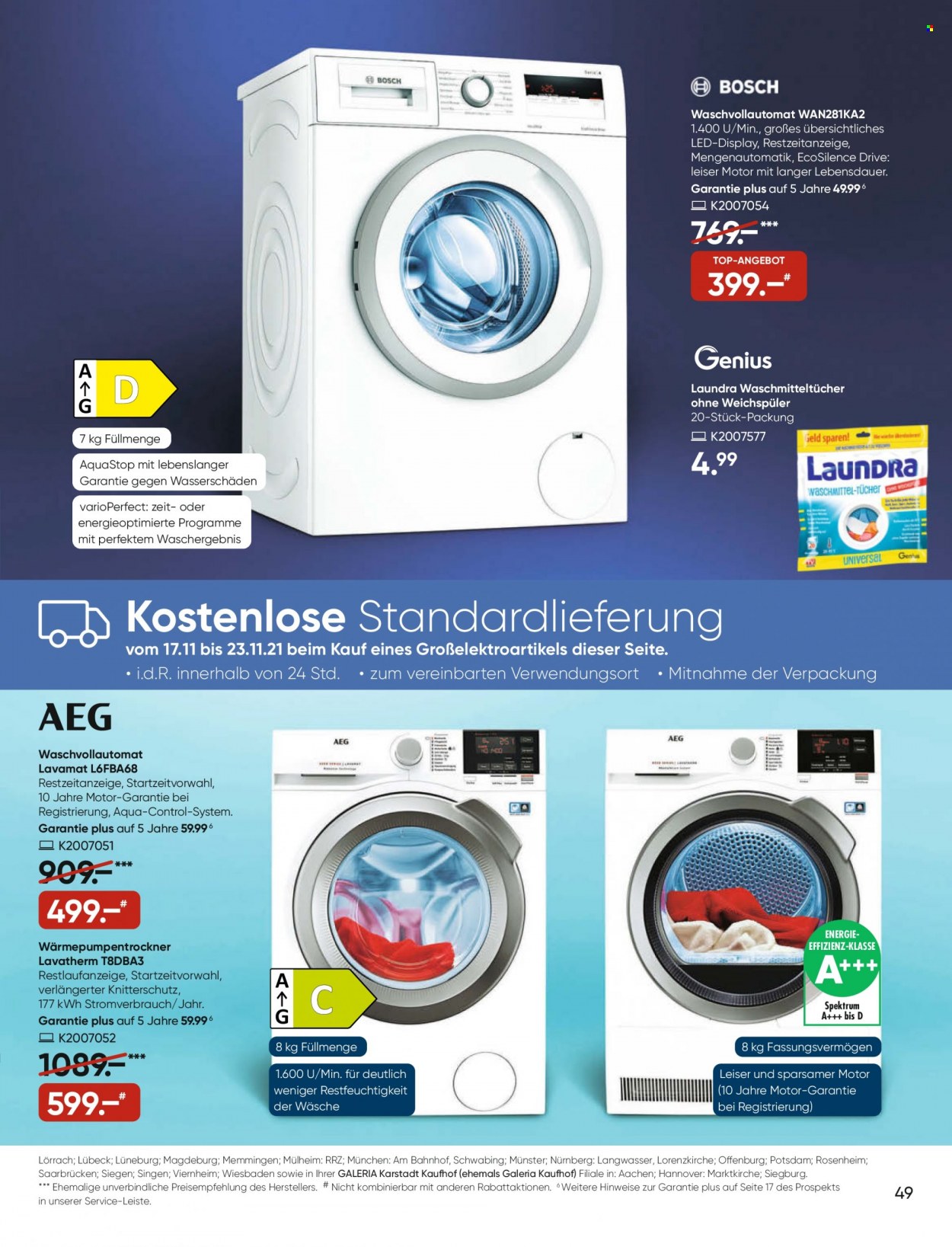 GALERIA Karstadt Kaufhof Prospekte  - 17.11.2021 - 23.11.2021. Seite 49