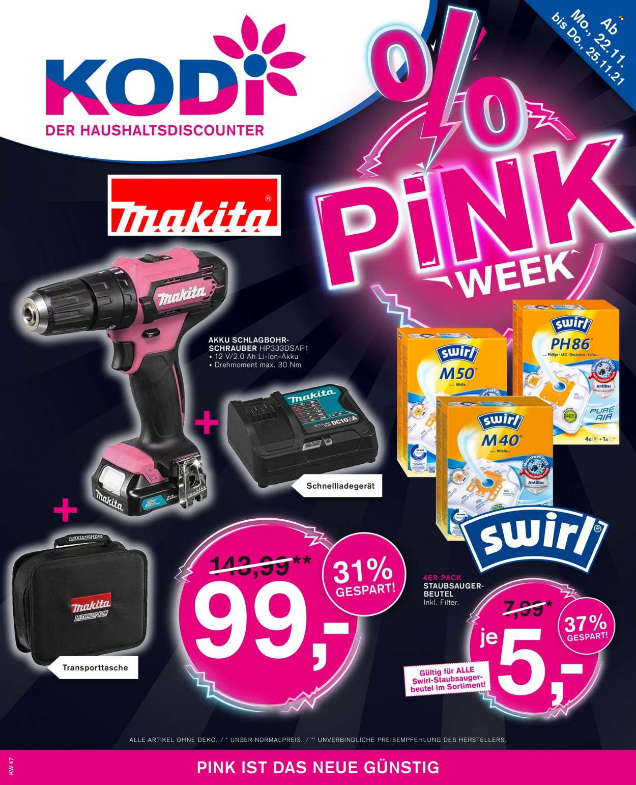 KODi Prospekte  - 22.11.2021 - 27.11.2021. Seite 1
