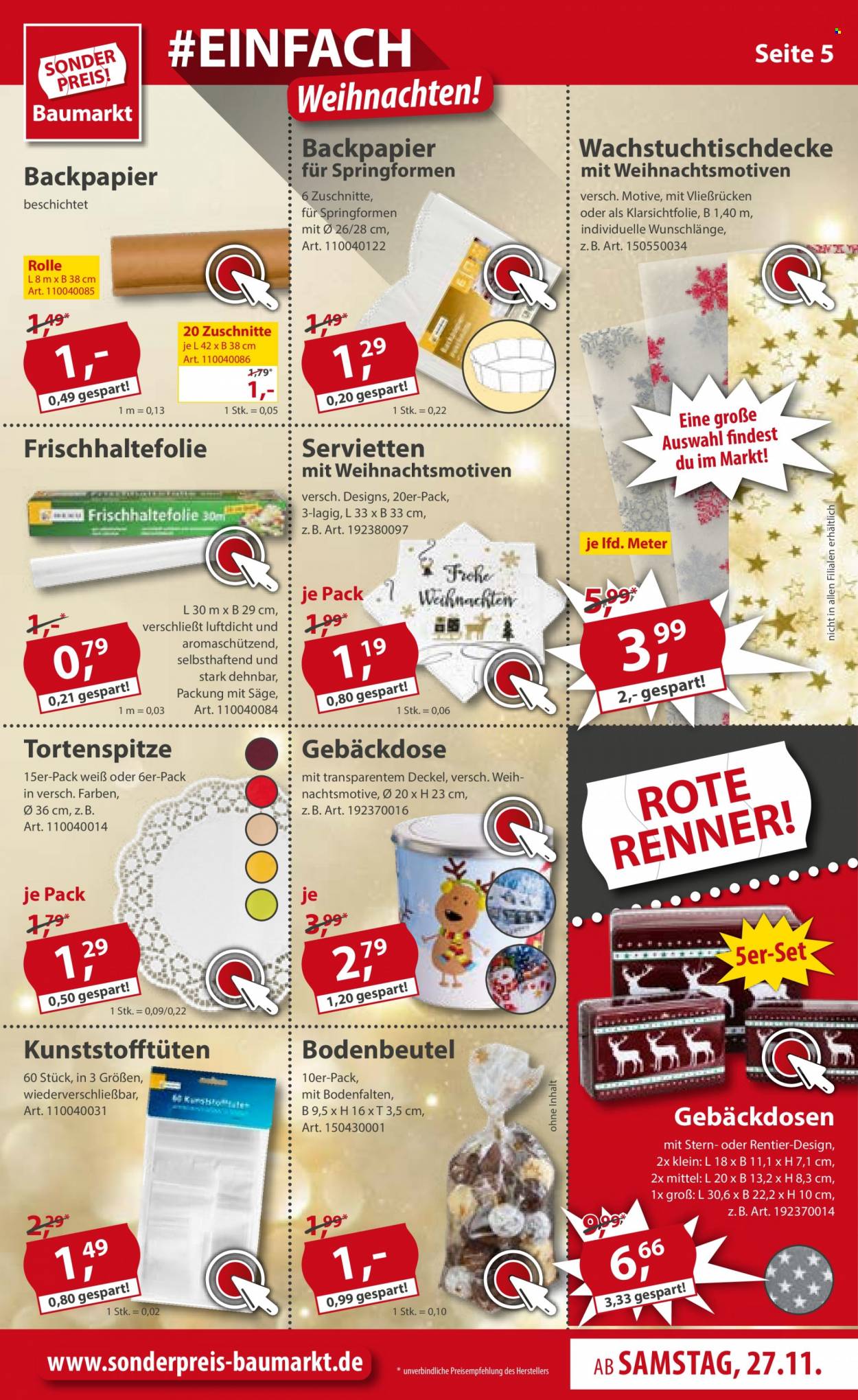 Sonderpreis-Baumarkt Prospekte  - 27.11.2021 - 3.12.2021. Seite 5