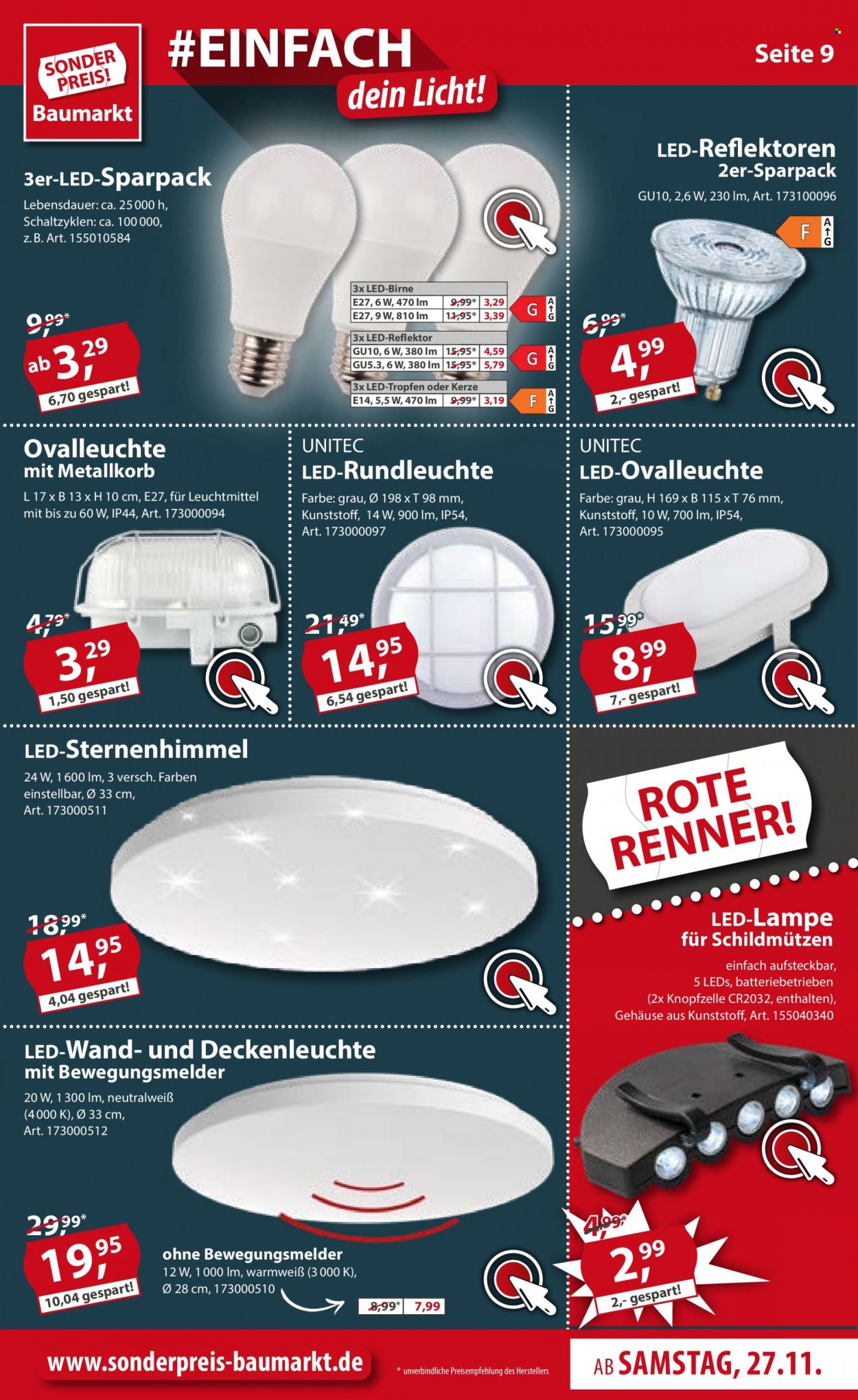 Sonderpreis-Baumarkt Prospekte  - 27.11.2021 - 3.12.2021. Seite 9