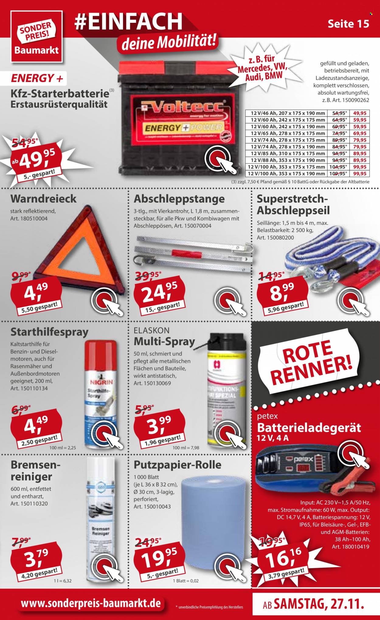 Sonderpreis-Baumarkt Prospekte  - 27.11.2021 - 3.12.2021. Seite 15