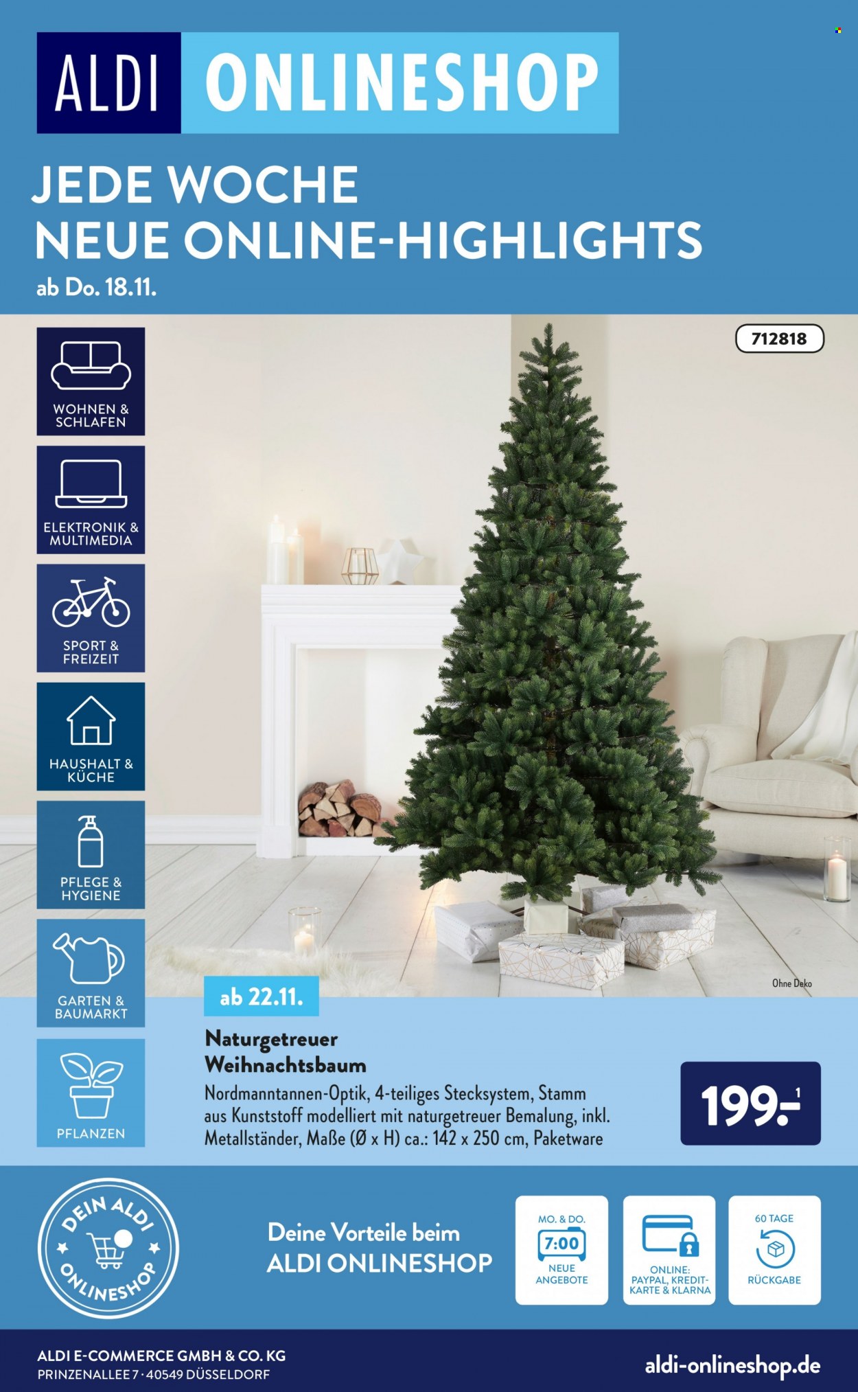 thumbnail - Prospekte ALDI Nord - Produkte in Aktion - Weihnachtsbaum. Seite 1.
