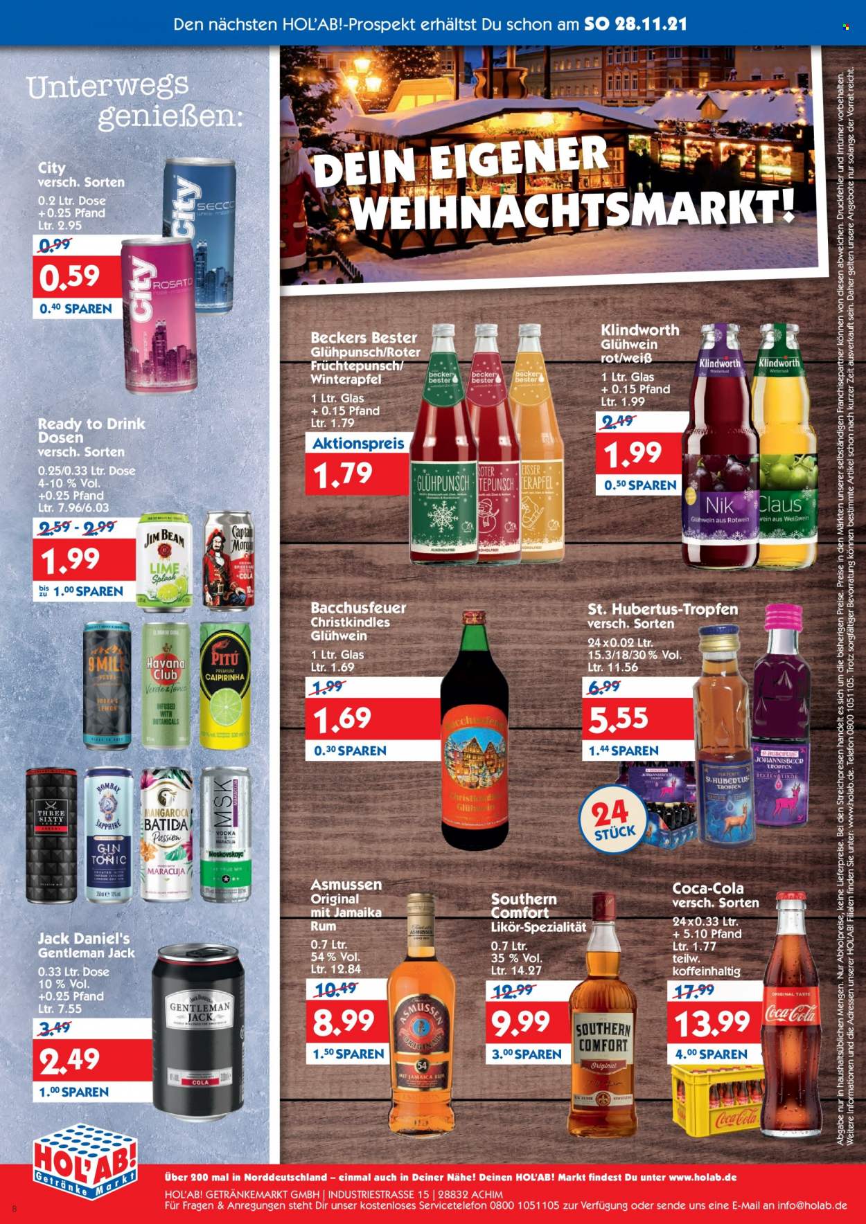 Hol'ab! Getränkemarkt Prospekte  - 22.11.2021 - 27.11.2021. Seite 8