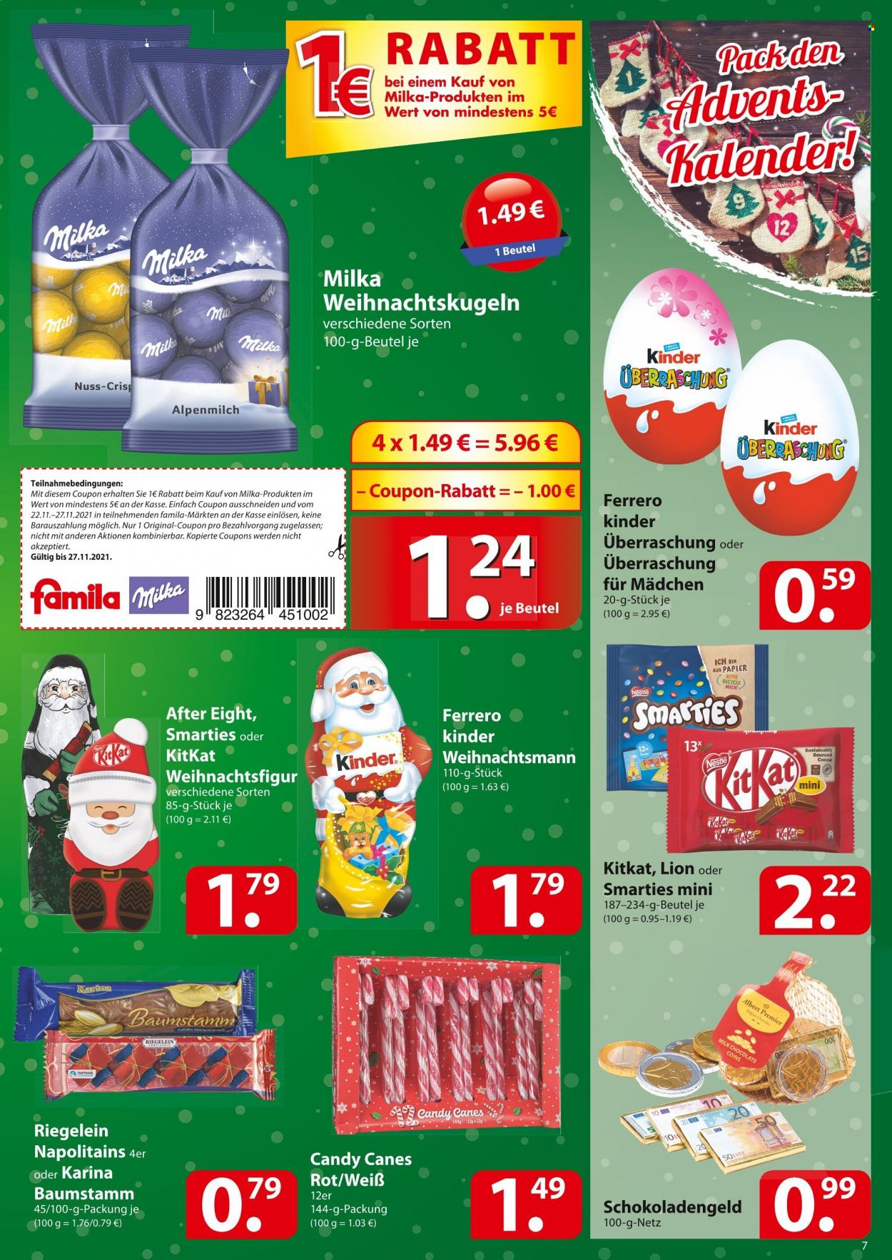 famila Prospekte  - 22.11.2021 - 27.11.2021. Seite 7