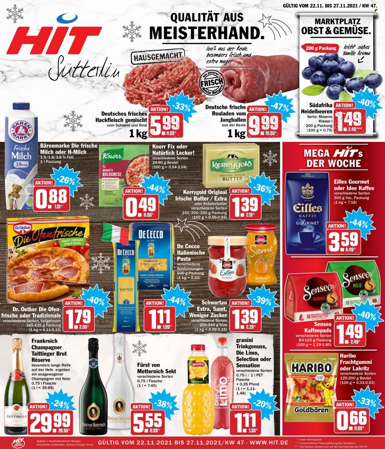 Hit Prospekte  - 22.11.2021 - 27.11.2021. Seite 1