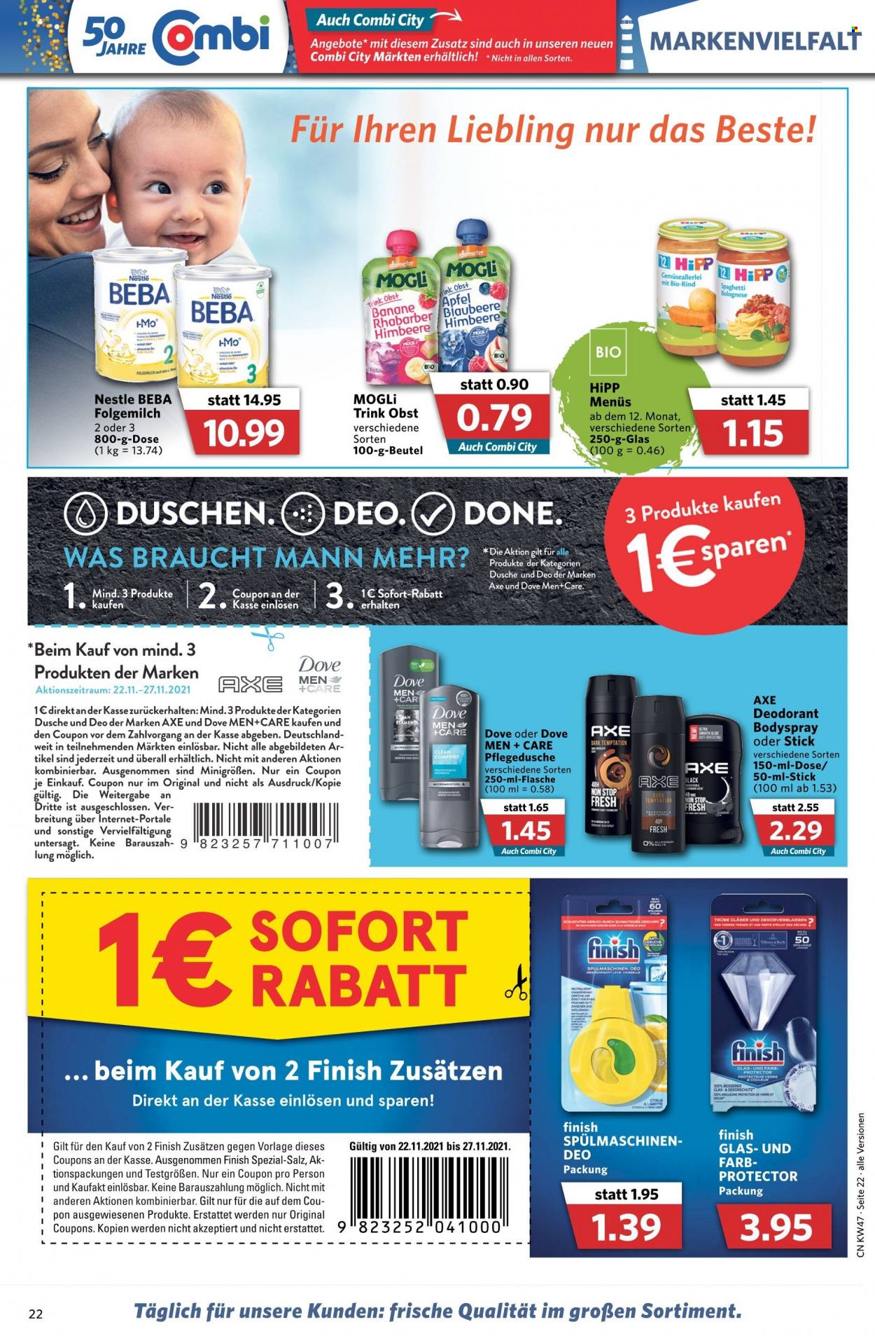 Combi Prospekte  - 22.11.2021 - 27.11.2021. Seite 22