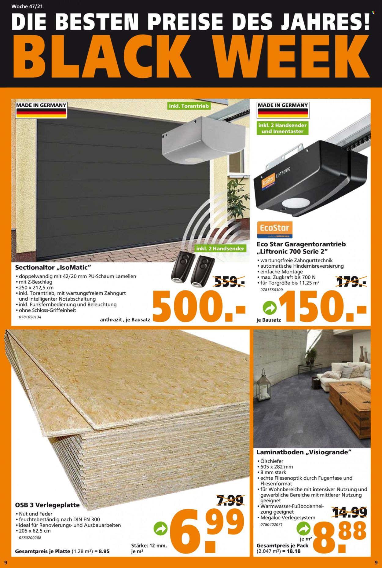 Globus Baumarkt Prospekte  - 22.11.2021 - 27.11.2021. Seite 9
