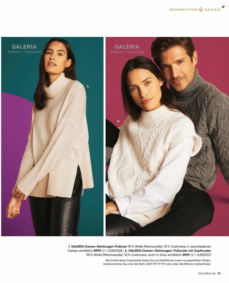 GALERIA Karstadt Kaufhof Prospekte  - 15.11.2021 - 24.12.2021. Seite 91