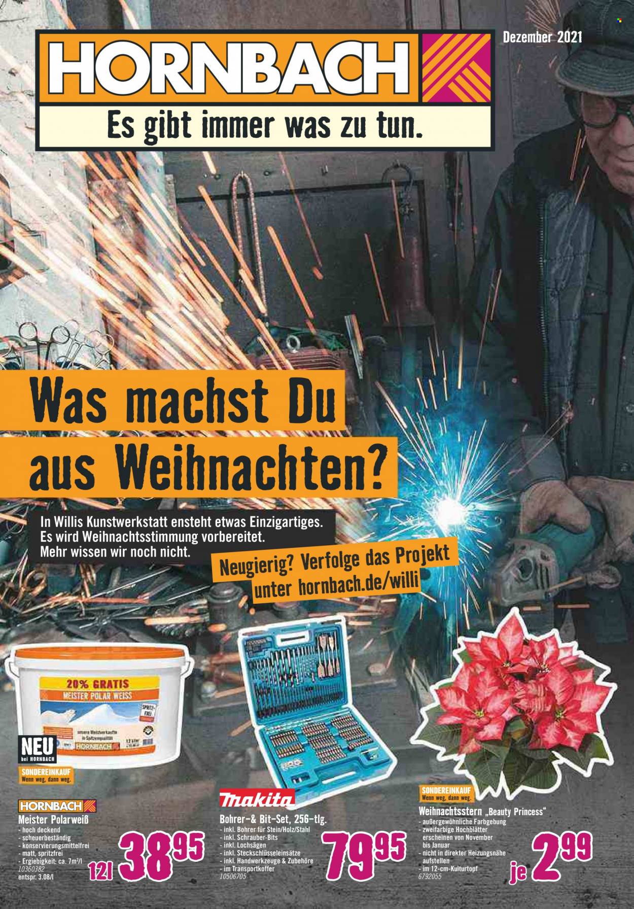 Hornbach Prospekte  - 25.11.2021 - 24.12.2021. Seite 1