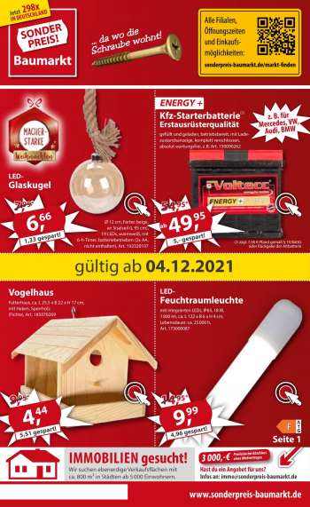 Prospekte Sonderpreis-Baumarkt - 4.12.2021 - 10.12.2021.