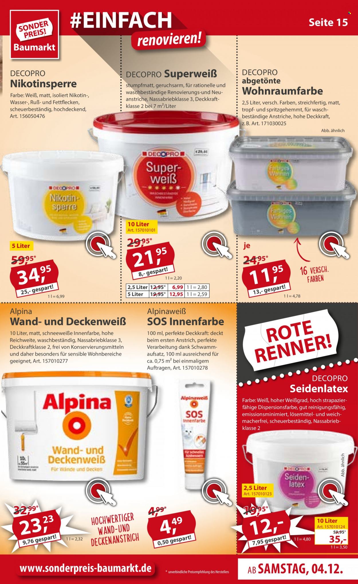 Sonderpreis-Baumarkt Prospekte  - 4.12.2021 - 10.12.2021. Seite 15