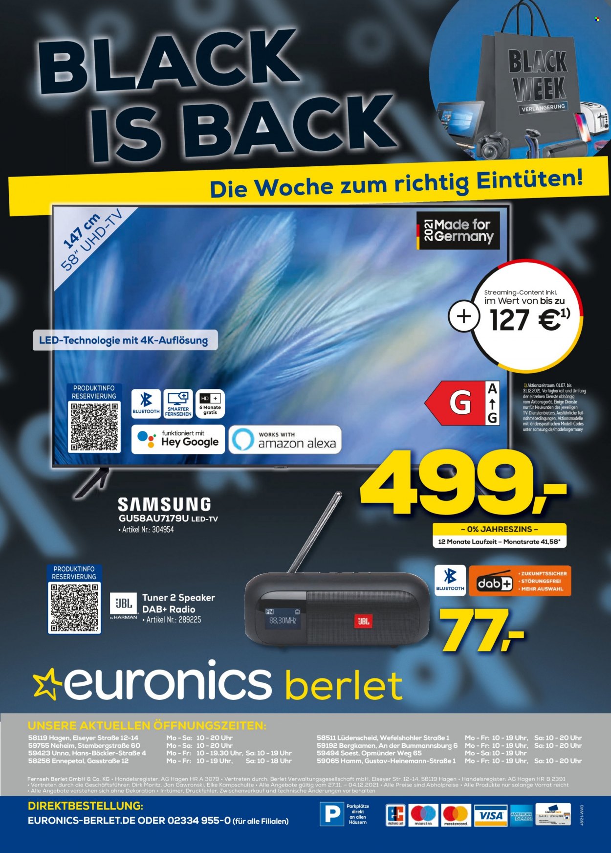 Euronics Prospekte  - 27.11.2021 - 4.12.2021. Seite 20