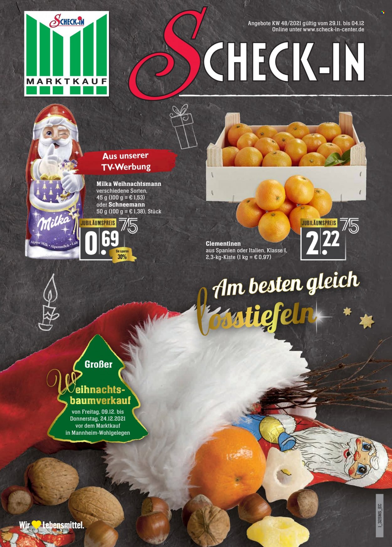 thumbnail - Prospekte Marktkauf - 29.11.2021 - 4.12.2021 - Produkte in Aktion - Clementinen, Milka, Schokolade. Seite 1.
