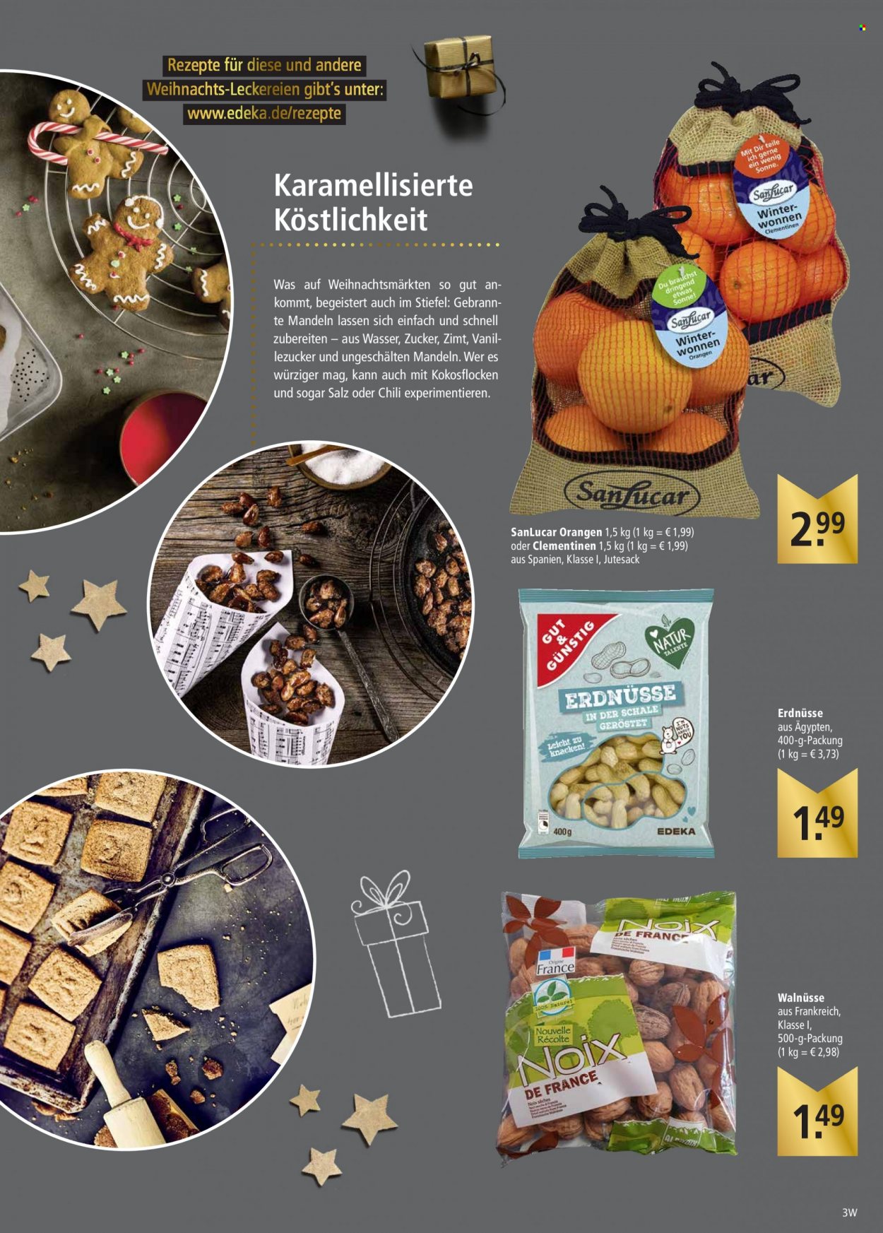 thumbnail - Prospekte Marktkauf - 29.11.2021 - 4.12.2021 - Produkte in Aktion - Orangen, Clementinen, Zucker, Erdnüsse. Seite 3.