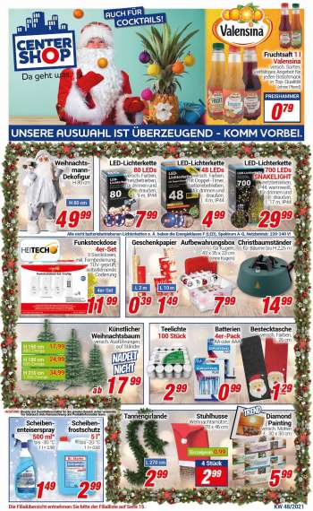 Prospekte CENTERSHOP - 29.11.2021 - 4.12.2021.