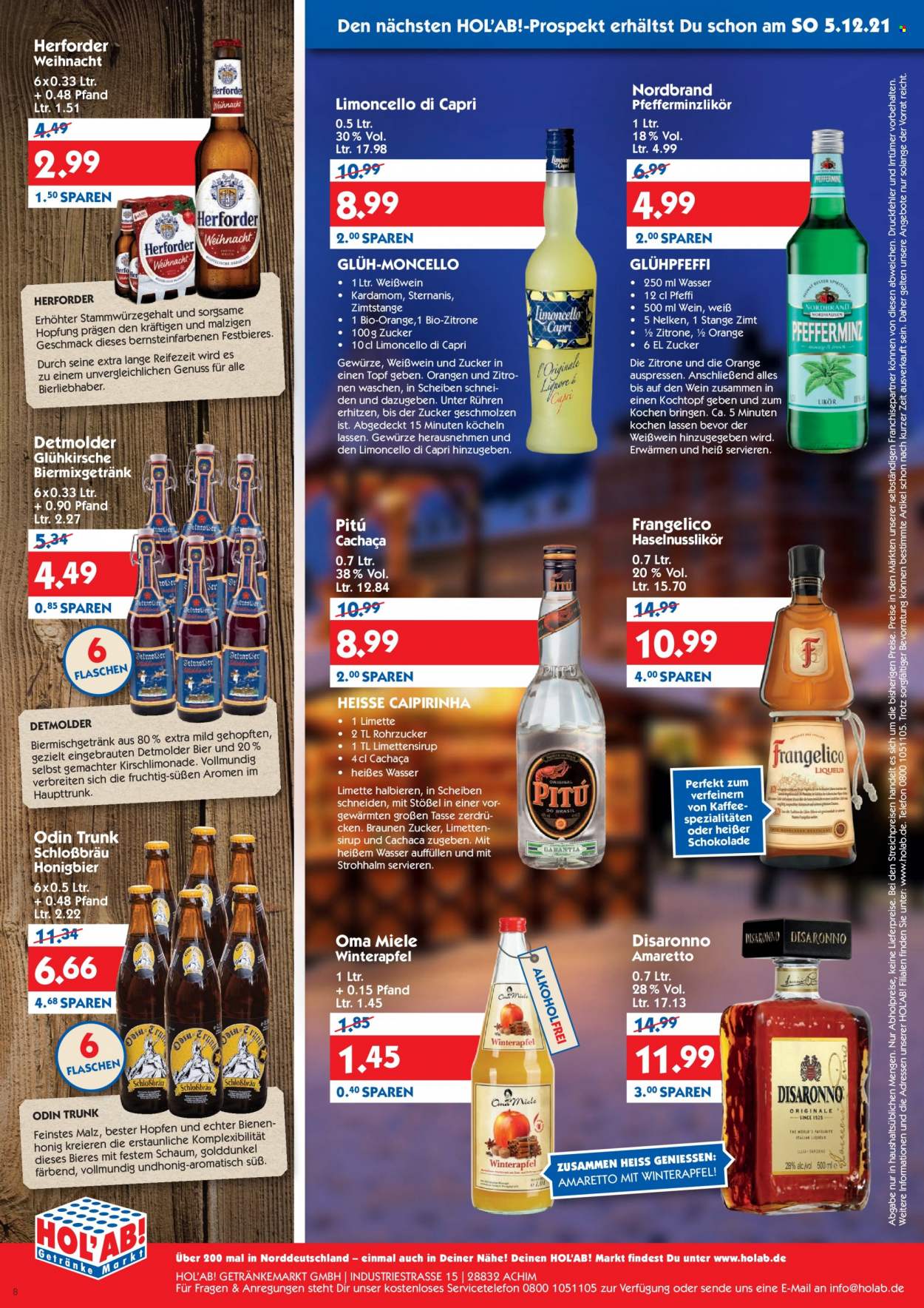 Hol'ab! Getränkemarkt Prospekte  - 29.11.2021 - 4.12.2021. Seite 8