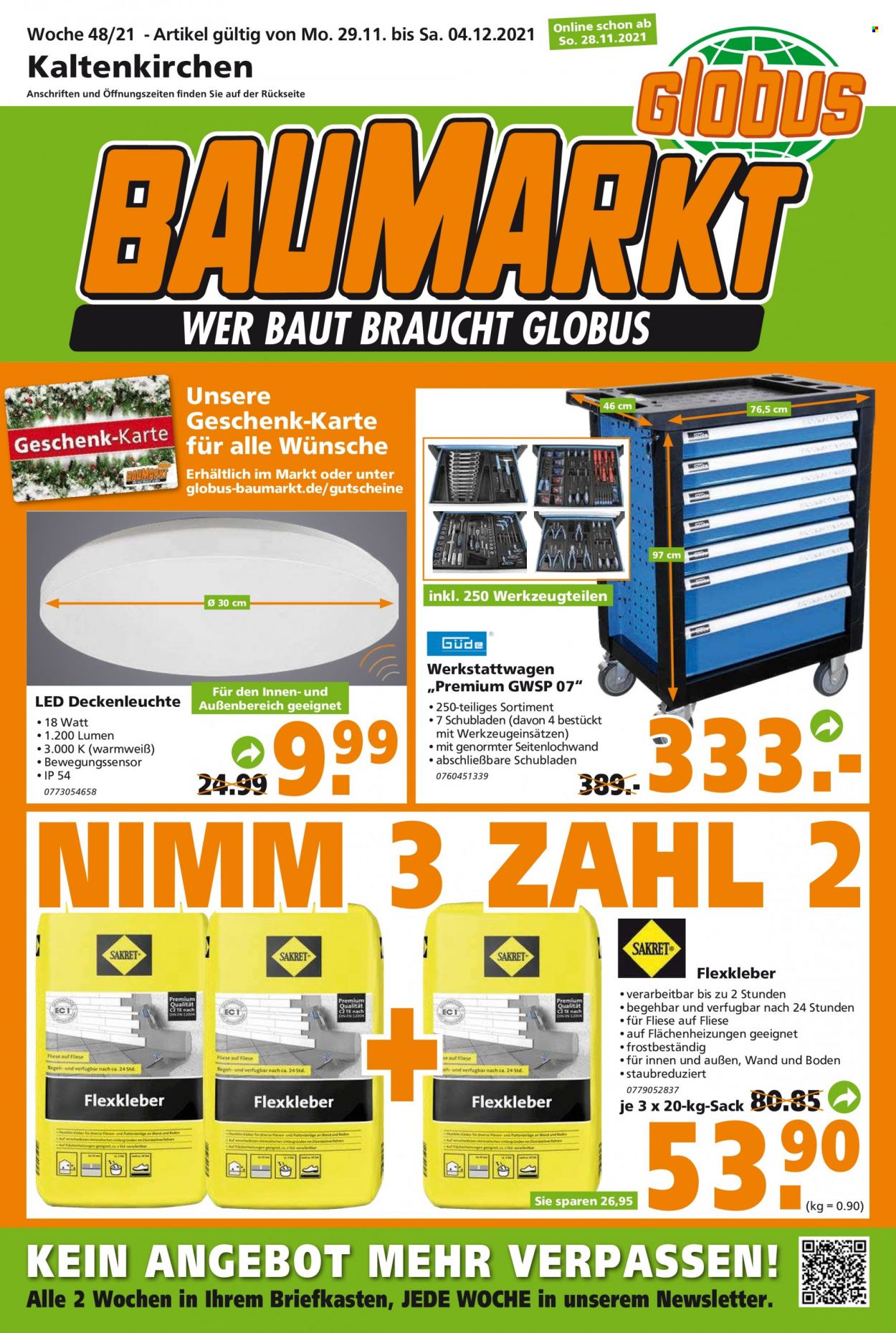 Globus Baumarkt Prospekte  - 29.11.2021 - 4.12.2021. Seite 1