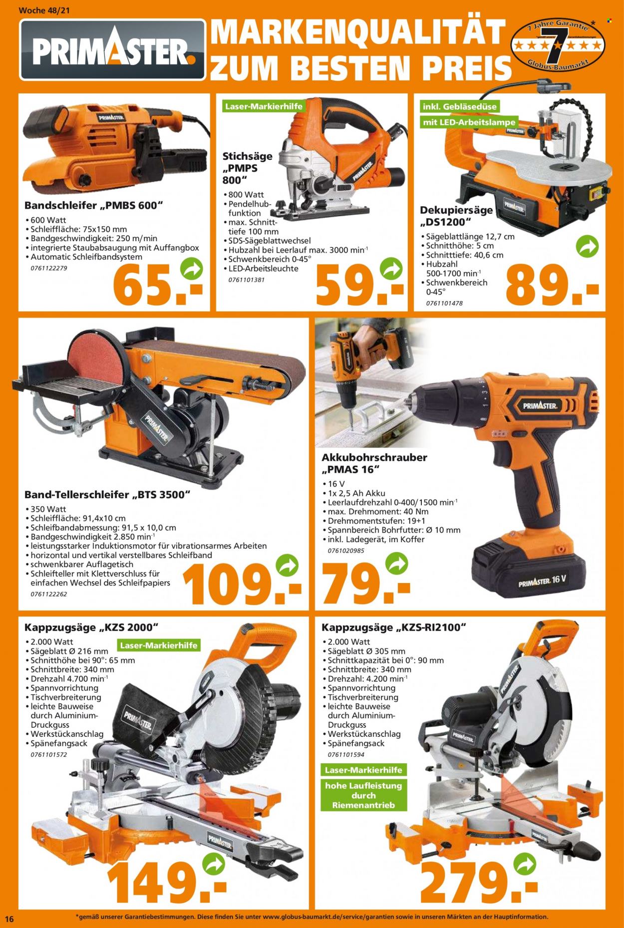 Globus Baumarkt Prospekte  - 29.11.2021 - 4.12.2021. Seite 16