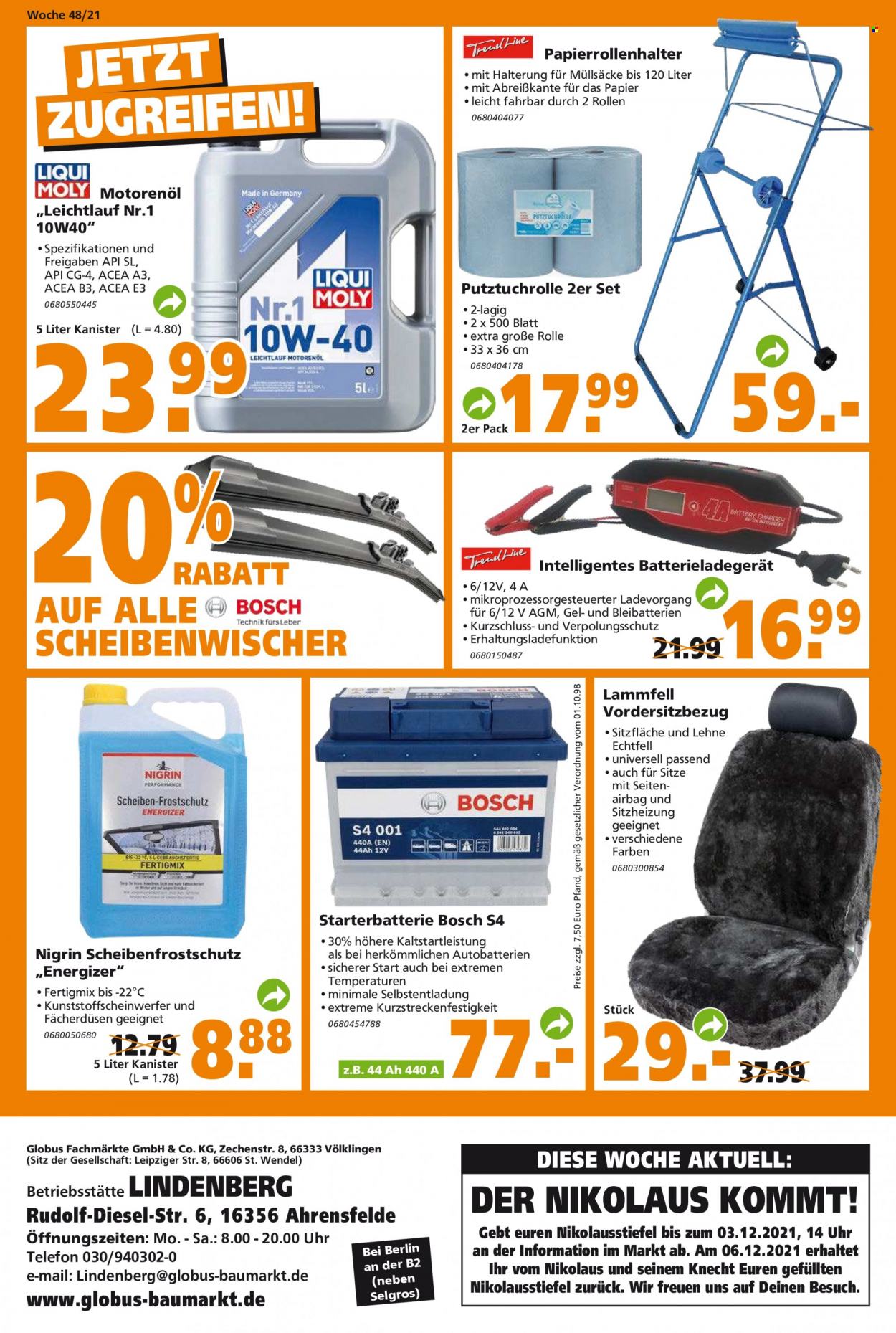 Globus Baumarkt Prospekte  - 29.11.2021 - 4.12.2021. Seite 24