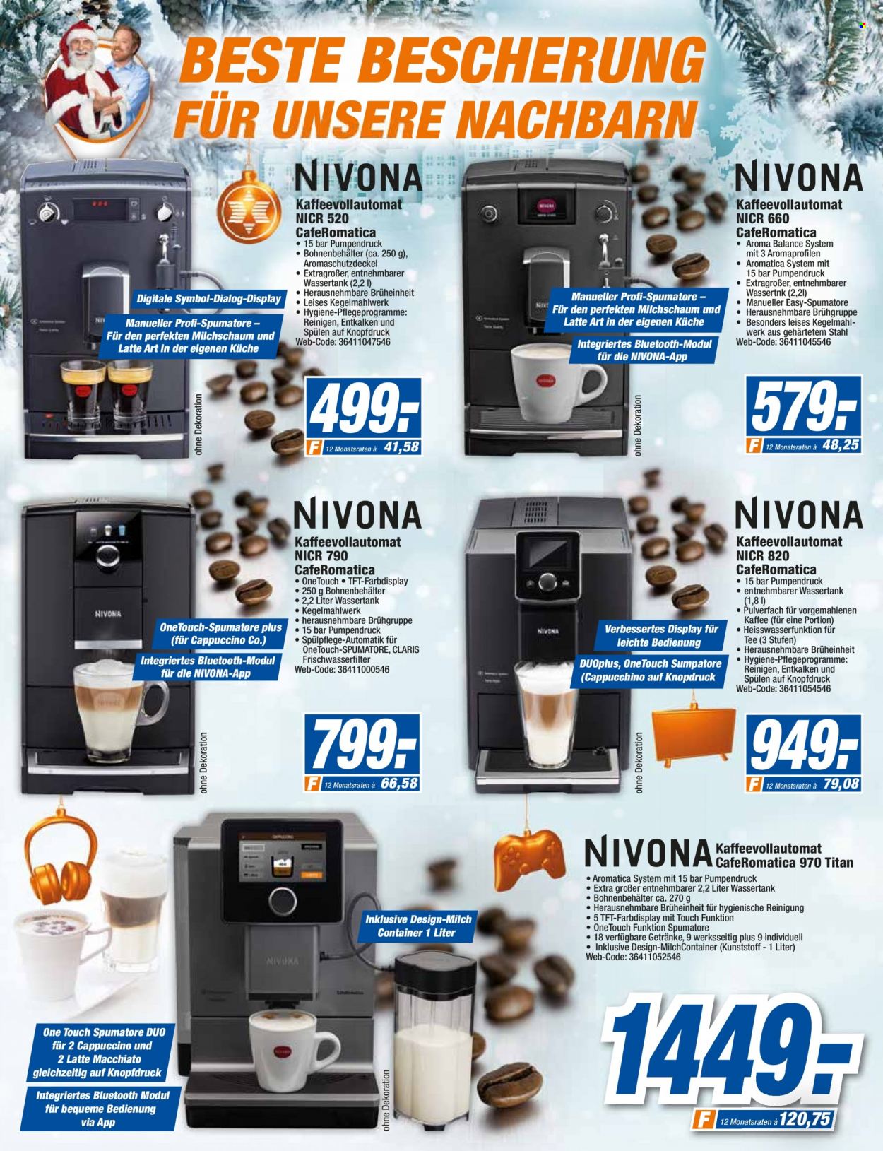 thumbnail - Prospekte Expert - 1.12.2021 - 15.01.2022 - Produkte in Aktion - Container, Kaffeeautomat, Nivona. Seite 4.