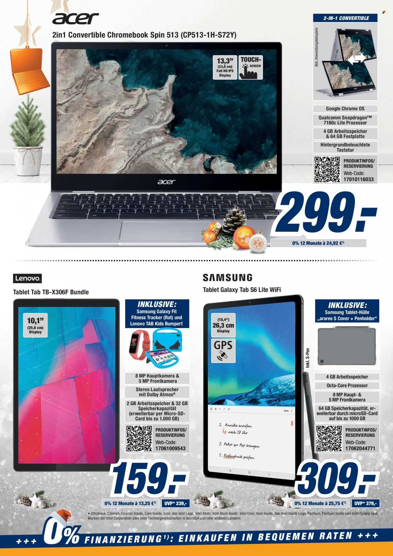 thumbnail - Prospekte Expert - 1.12.2021 - 5.12.2021 - Produkte in Aktion - Samsung, Lenovo, Samsung Galaxy, Fitness-Tracker, Tablet, Pentium, Hintergrundbeleuchtete Tastatur, Lautsprecher. Seite 18.