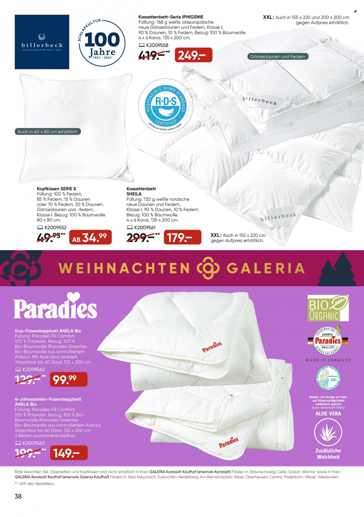 GALERIA Karstadt Kaufhof Prospekte  - 1.12.2021 - 7.12.2021. Seite 38