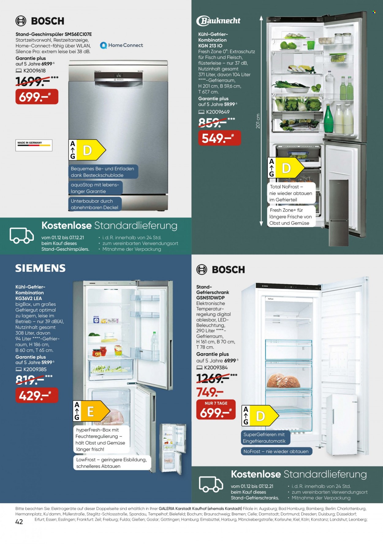 GALERIA Karstadt Kaufhof Prospekte  - 1.12.2021 - 7.12.2021. Seite 42