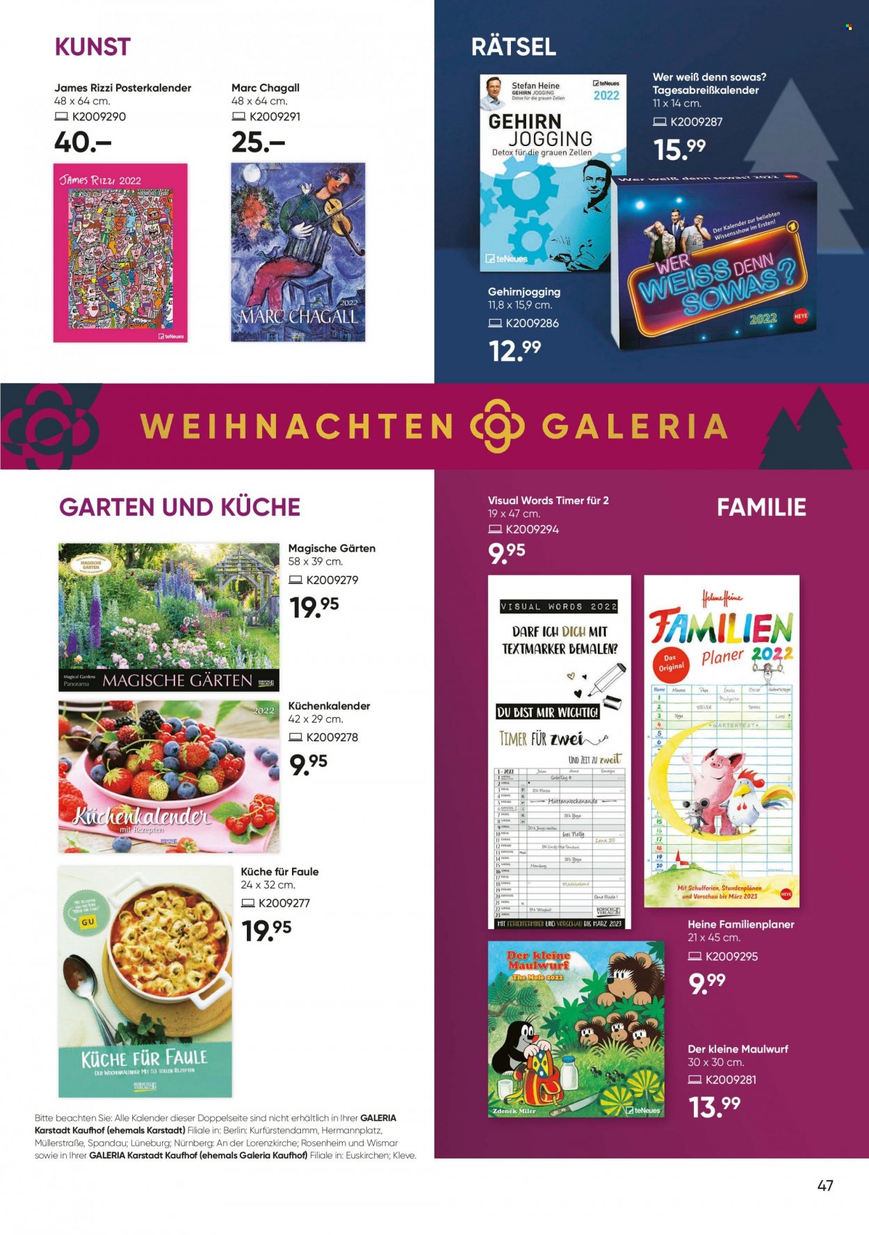 GALERIA Karstadt Kaufhof Prospekte  - 1.12.2021 - 7.12.2021. Seite 47