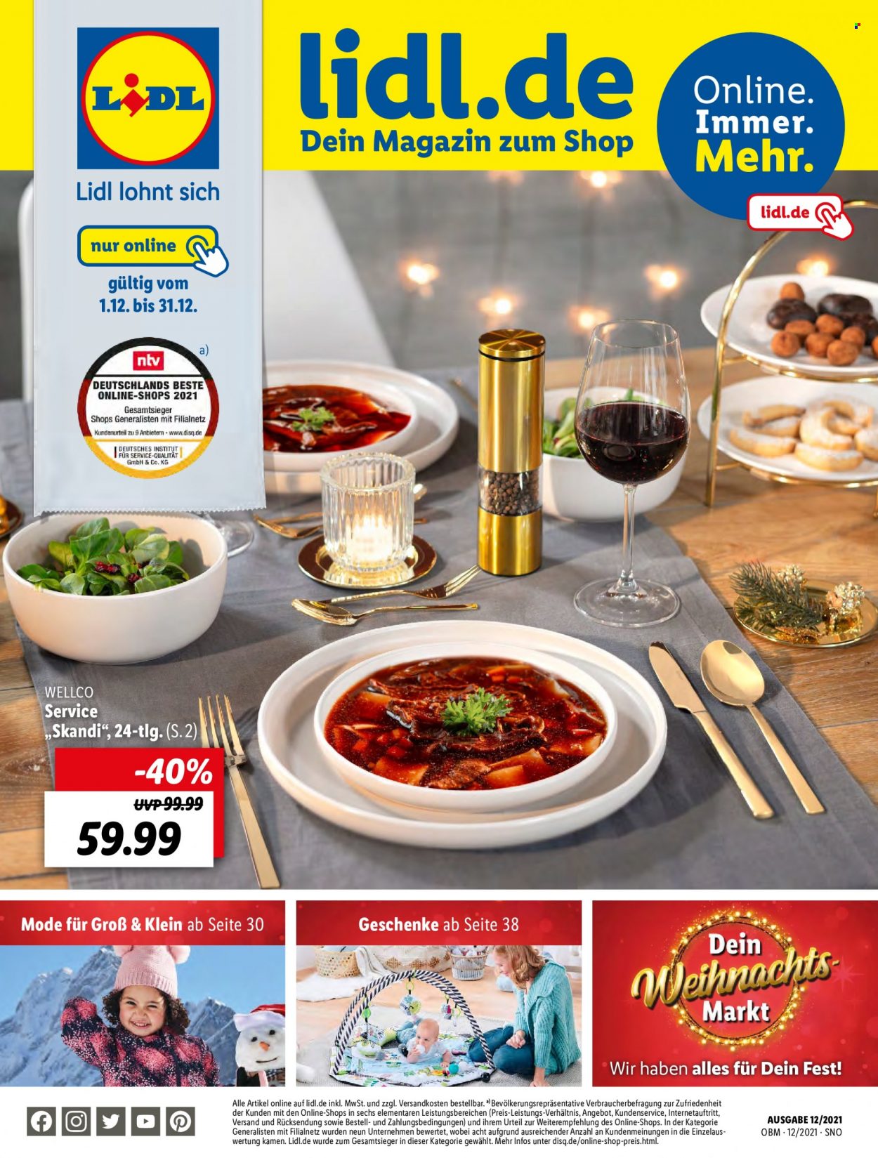 Lidl Prospekte  - 1.12.2021 - 31.12.2021. Seite 1