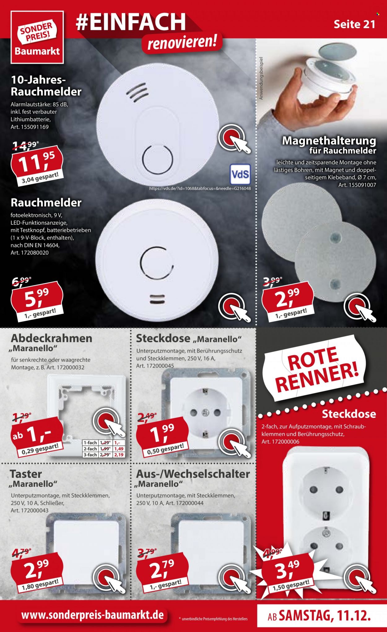 Sonderpreis-Baumarkt Prospekte  - 11.12.2021 - 17.12.2021. Seite 21