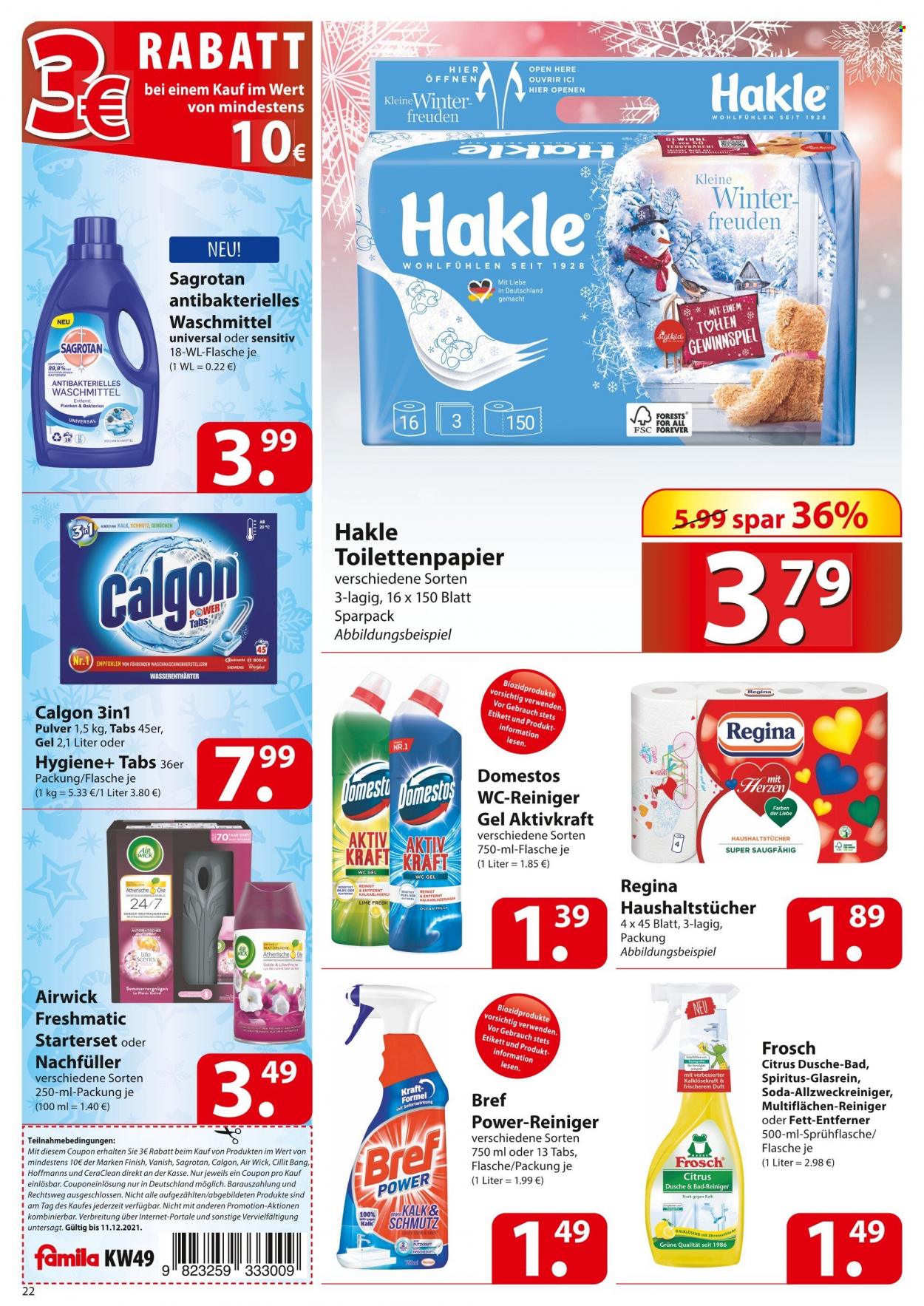 famila Prospekte  - 6.12.2021 - 11.12.2021. Seite 22