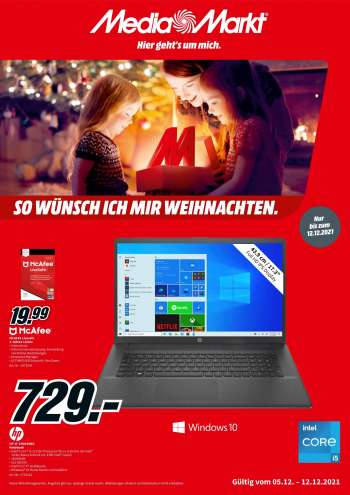 Prospekte MediaMarkt - 5.12.2021 - 12.12.2021.