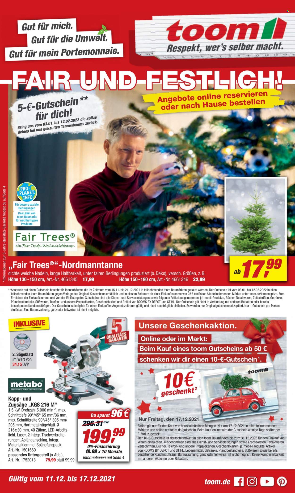thumbnail - Prospekte toom Baumarkt - 11.12.2021 - 17.12.2021 - Produkte in Aktion - Tischkreissäge, Stihl. Seite 1.