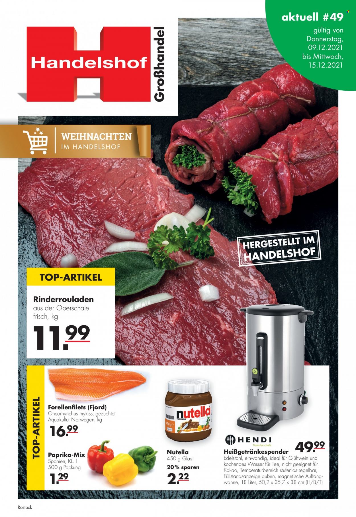 Handelshof Prospekte  - 9.12.2021 - 15.12.2021. Seite 1