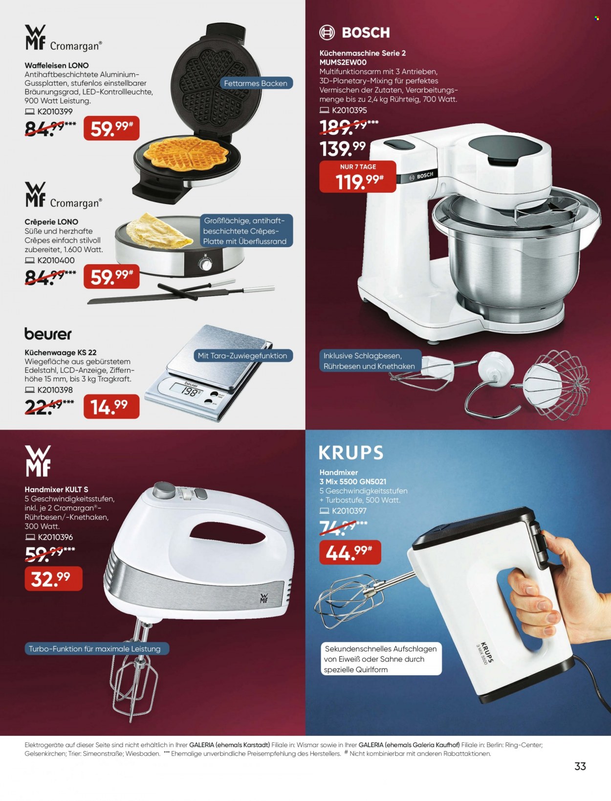 GALERIA Karstadt Kaufhof Prospekte  - 8.12.2021 - 14.12.2021. Seite 33