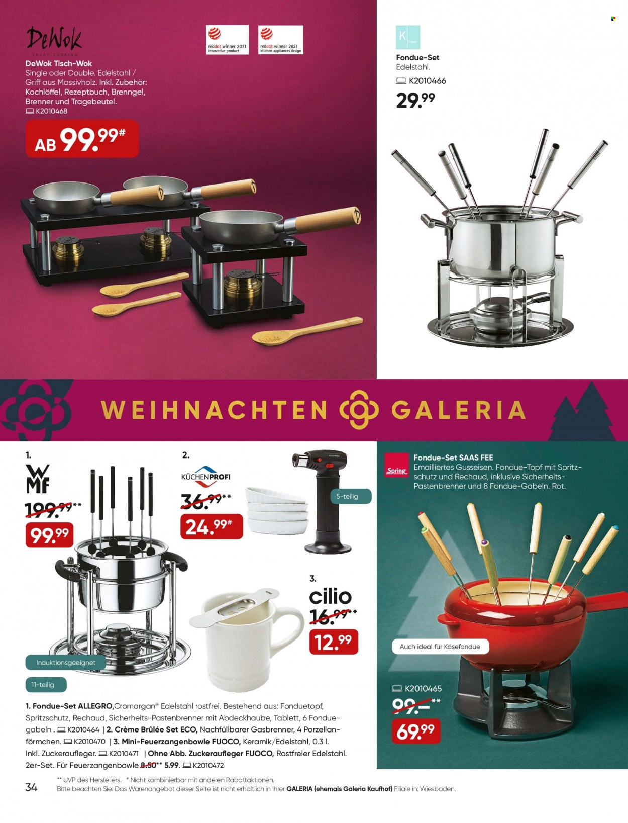 GALERIA Karstadt Kaufhof Prospekte  - 8.12.2021 - 14.12.2021. Seite 34