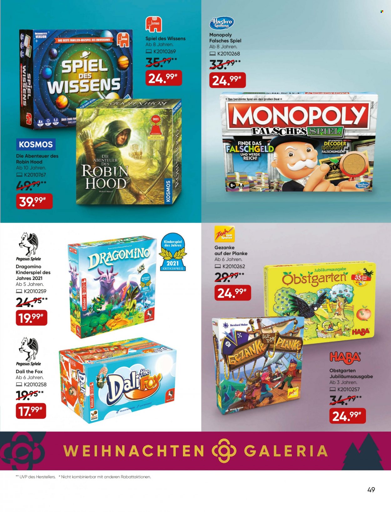 GALERIA Karstadt Kaufhof Prospekte  - 8.12.2021 - 14.12.2021. Seite 49