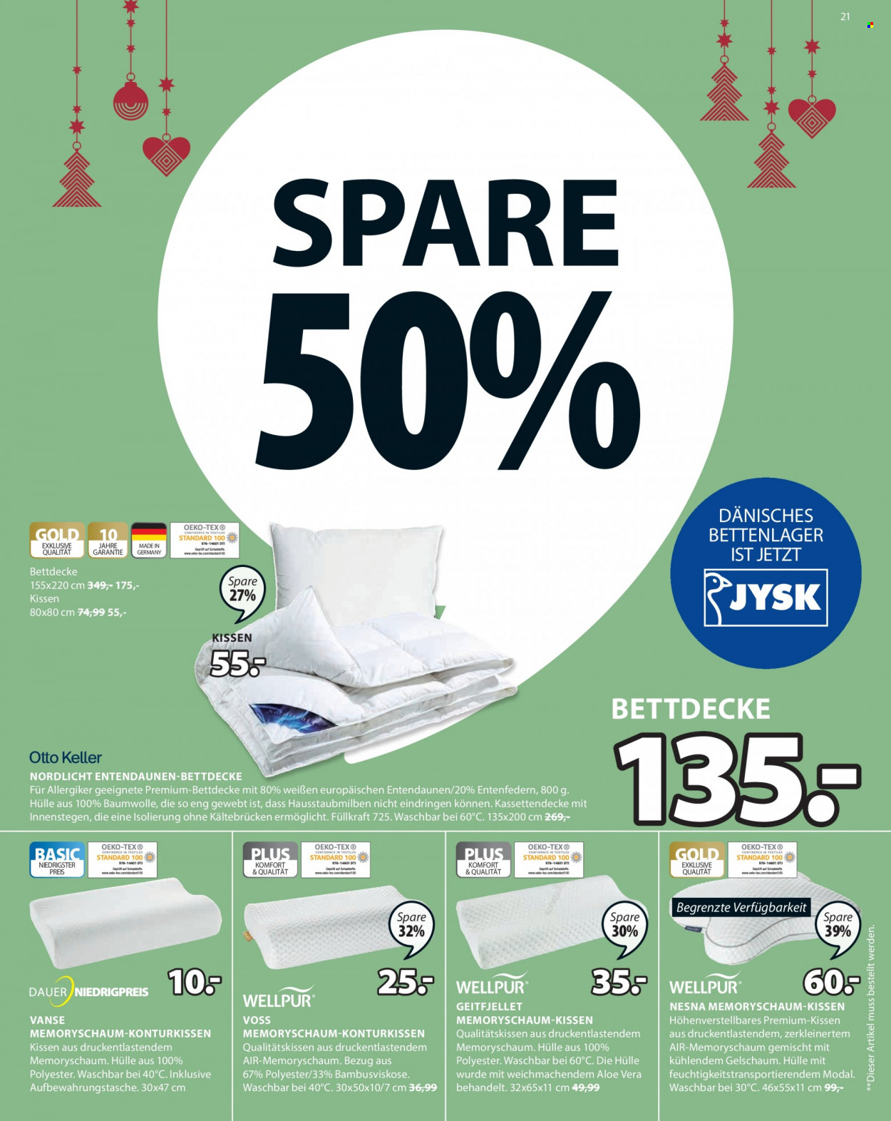 JYSK Prospekte  - 12.12.2021 - 23.12.2021. Seite 21